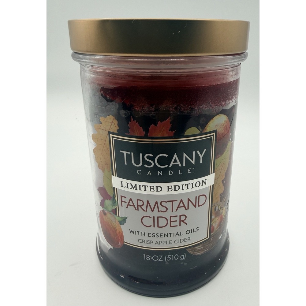 Tuscany Ltd 18 Oz Candles W/ Essential Oils LIMITED EDITION FARMSTAND CIDER New